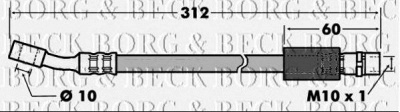 BORG & BECK bbh6747 -  Тормозной шланг